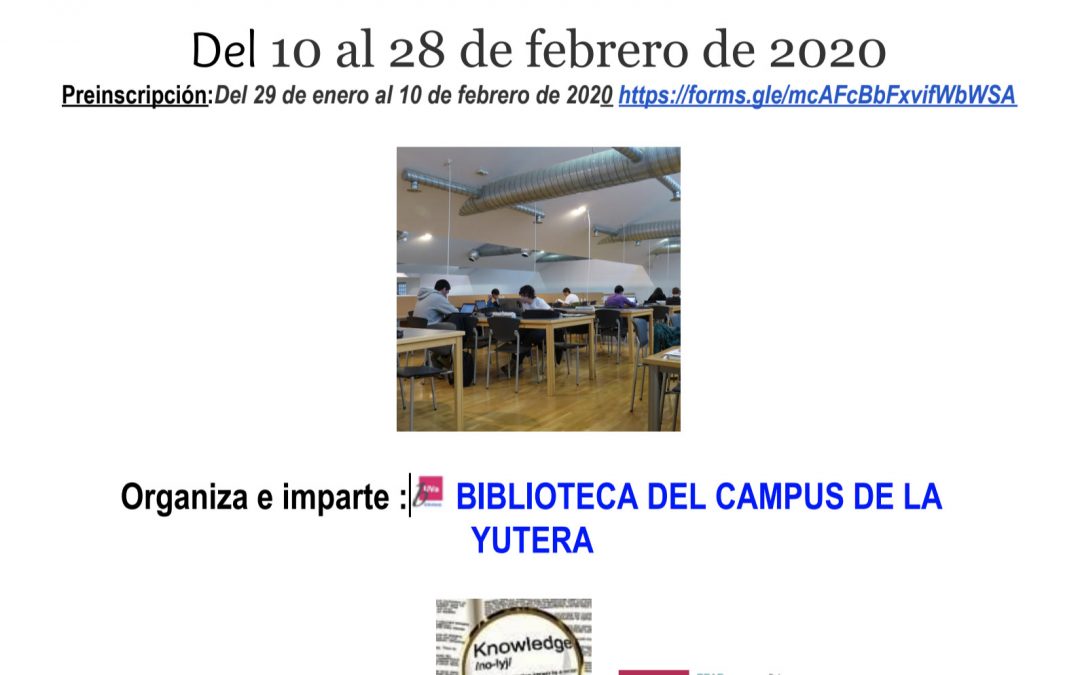 Curso ONLINE de recursos bibliográficos para estudiantes de grado