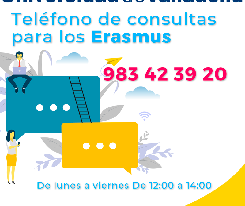 La Universidad de Valladolid pone a disposición de los Erasmus un teléfono de consulta