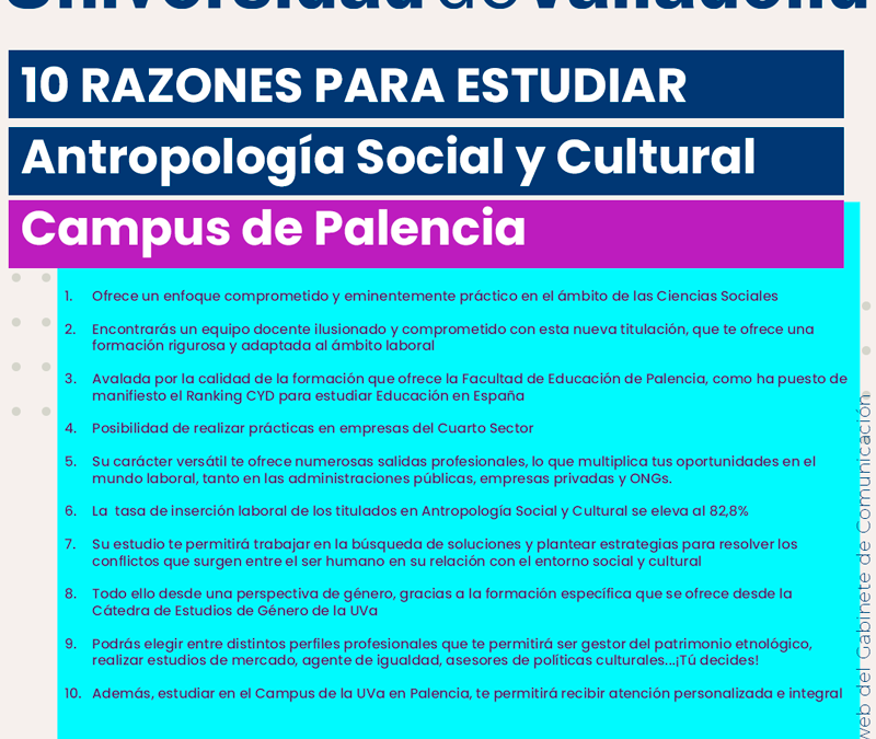 10 razones para matricularte en la nueva titulación ‘Antropología Social y Cultural’