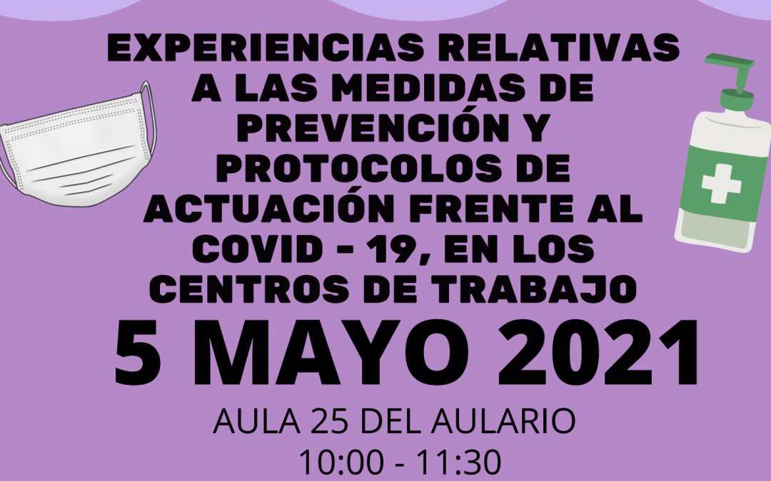 Jornada ‘Experiencias frente al COVID-19 en los centros de trabajo’