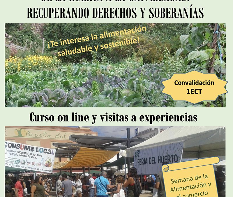 Plazas disponibles para realizar el curso “De la huerta a la Universidad”