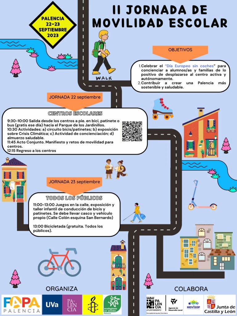 Creatividad de la II Jornada de movilidad escolar.