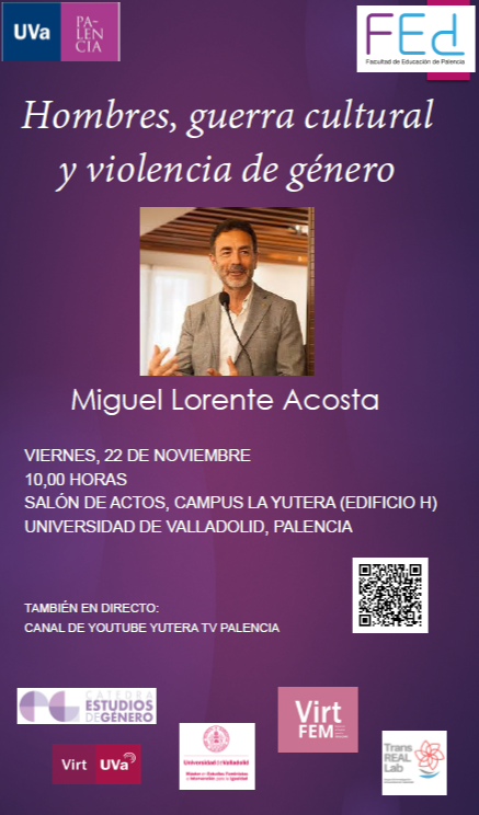 Cartel de la conferencia de Miguel Lorente Acosta. 