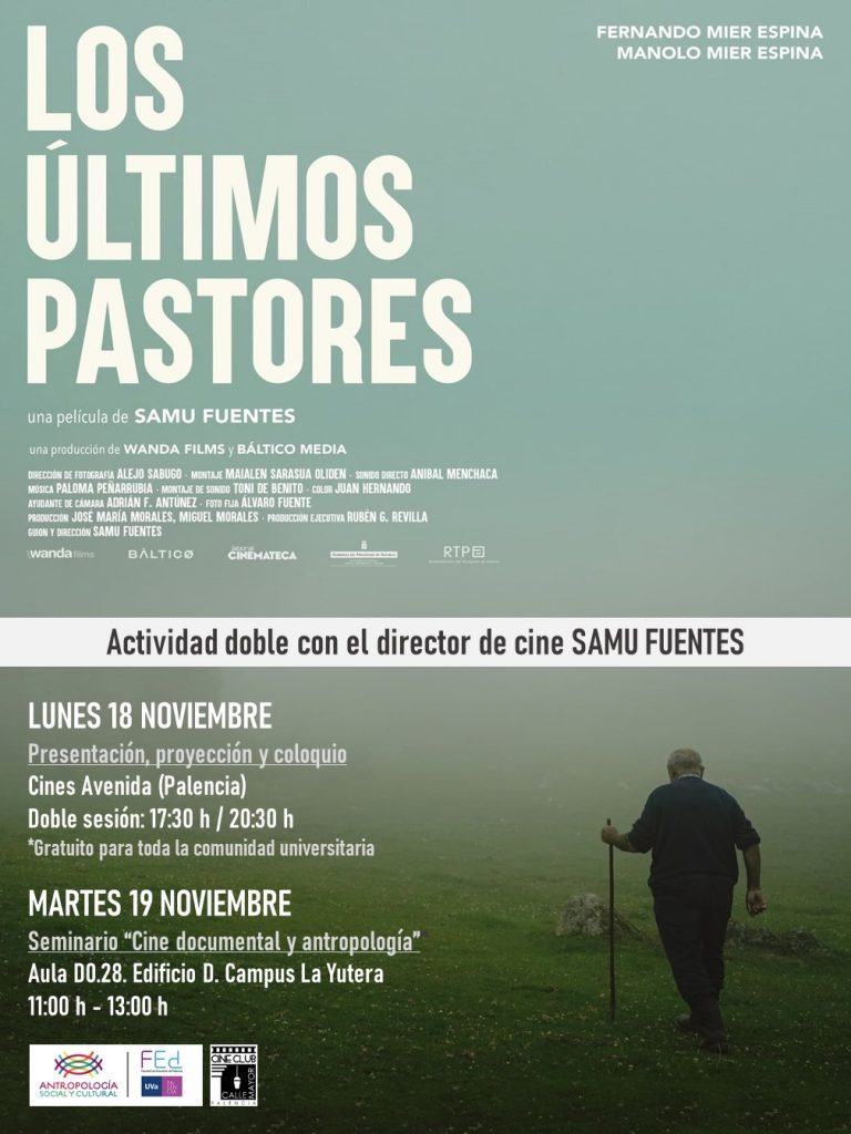 Cartel de la actividad doble con el director Samu Fuentes.