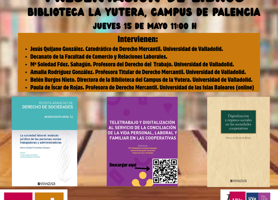 Presentación de libros en la Biblioteca La Yutera, Campus de Palencia