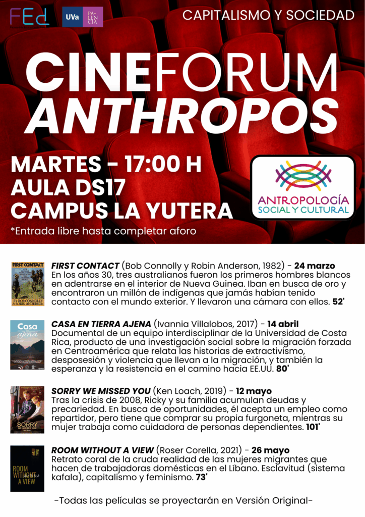 Cartel del Cinefórum de Antropología.