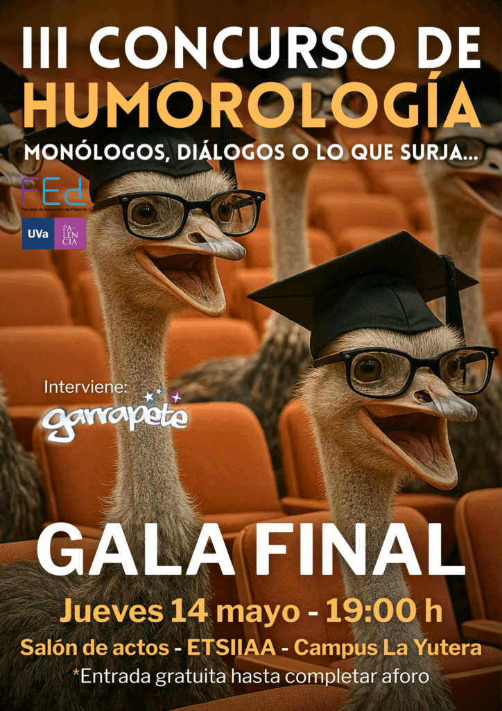 Cartel del III Concurso de Humorología en el Campus de Palencia.
