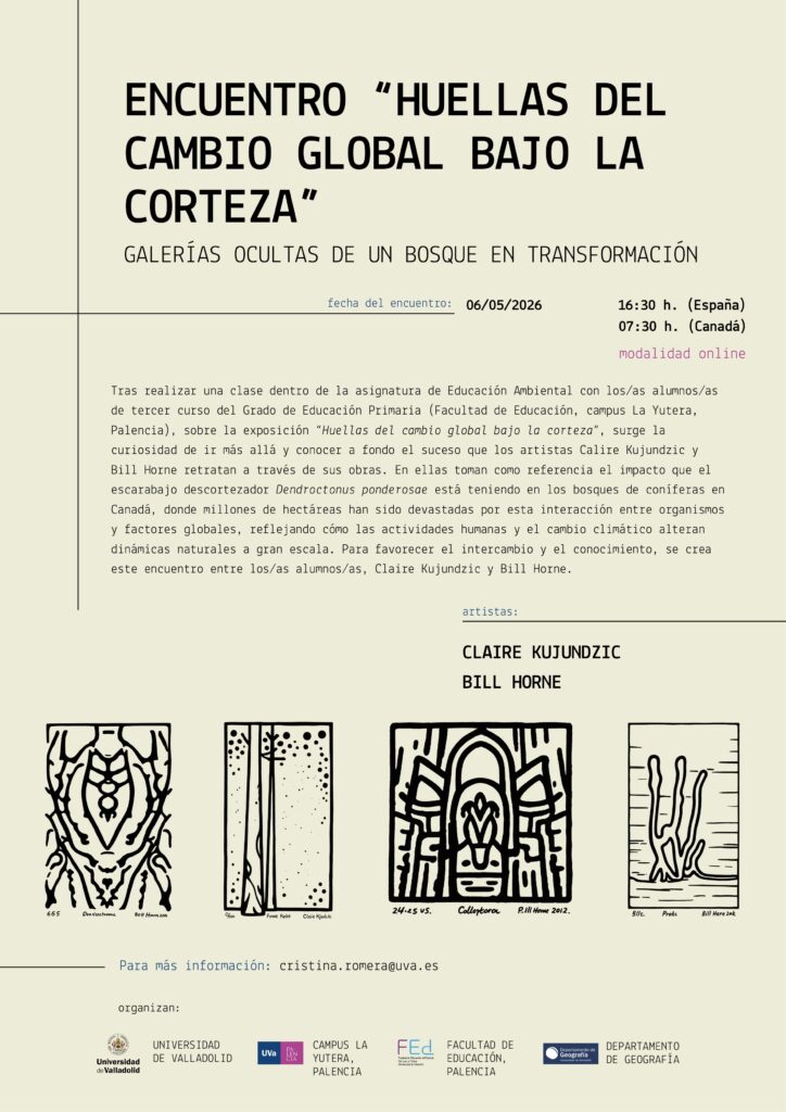 Cartel del encuentro digital 'Huellas del cambio climático'.