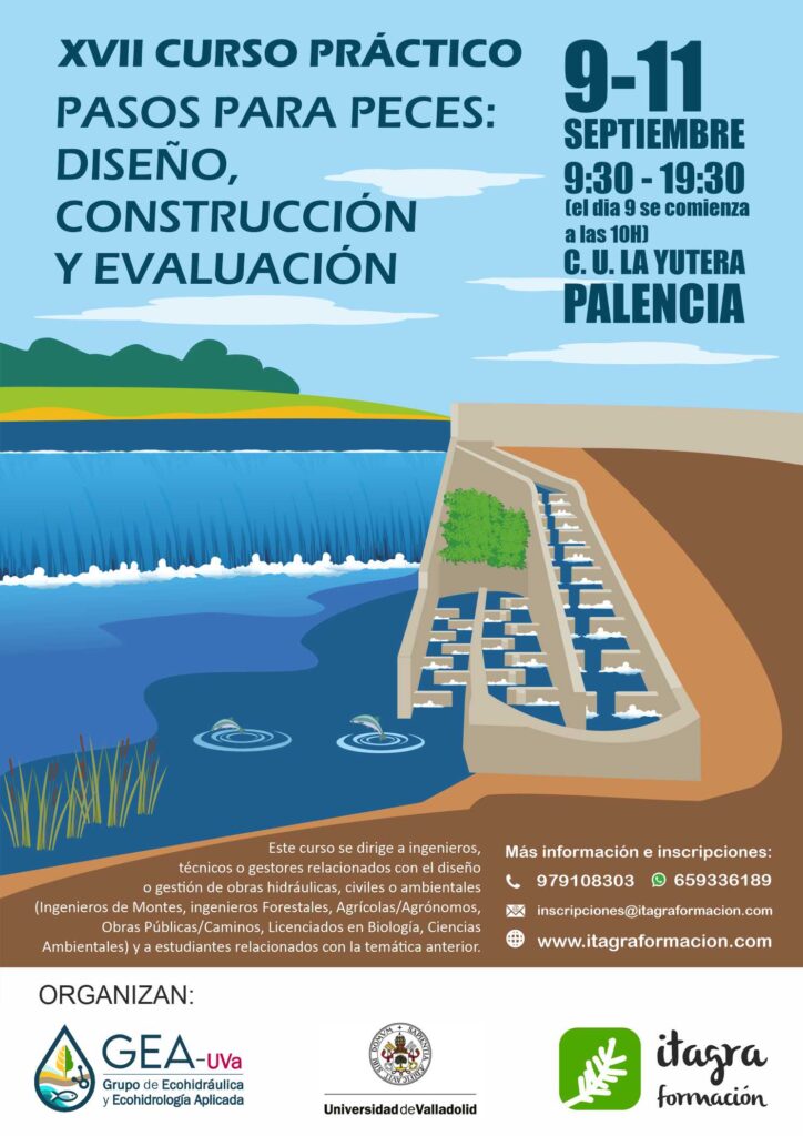 Cartel del curso de pasos para peces.