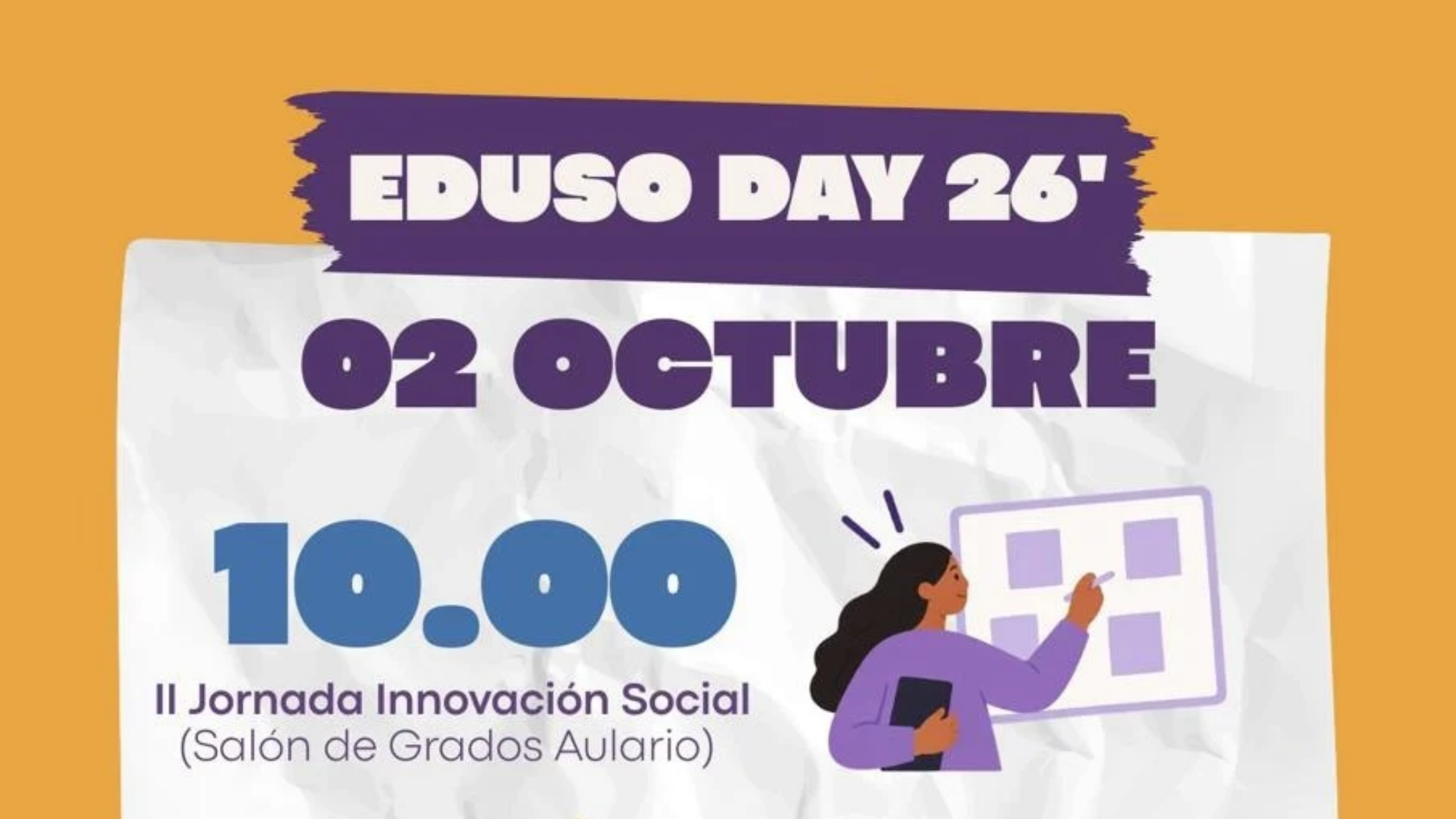 Creatividad para el slide del Eduso Day 26 en el Campus de Palencia