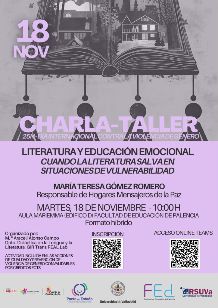 Cartel de la Charla-Taller del 25N.