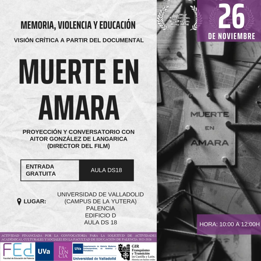 Cartel del Cinefórum 'Muerte en Amara'.