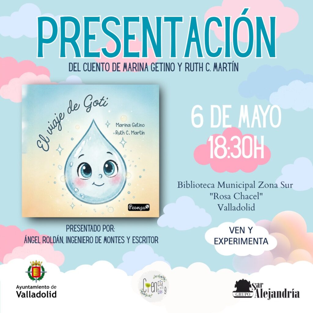 Cartel de la presentación del libro El viaje de Goti en Valladolid.
