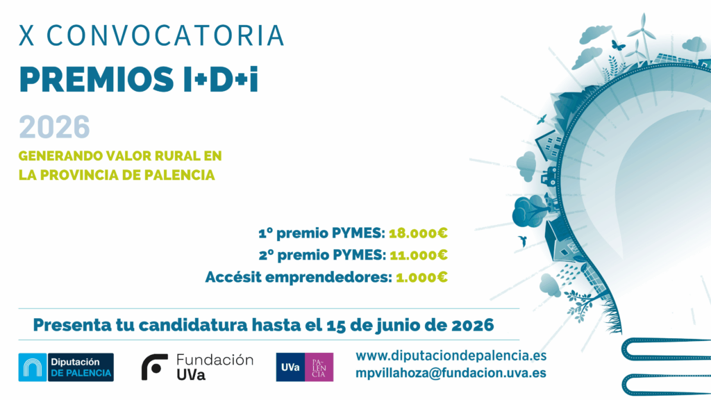 Cartel de los Premios I+D+i en el Campus de Palencia.