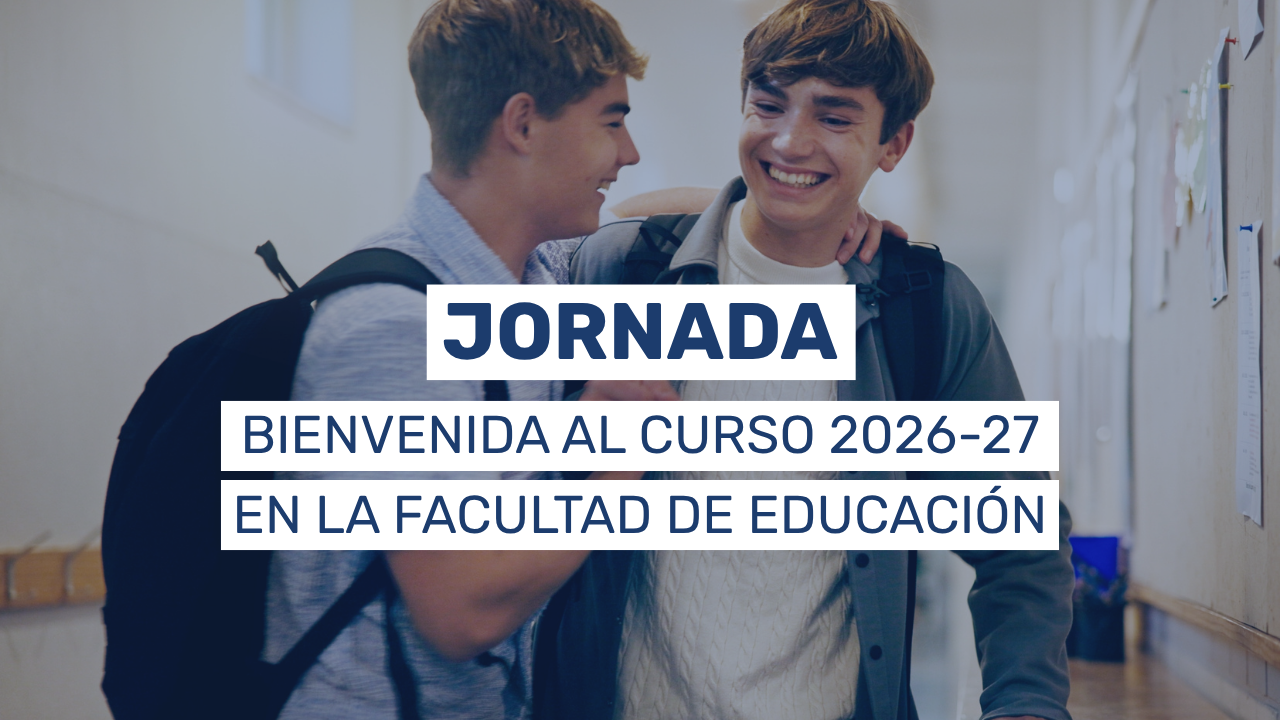 Creatividad para el slide de la jornada de bienvenida de la Facultad de Educación.