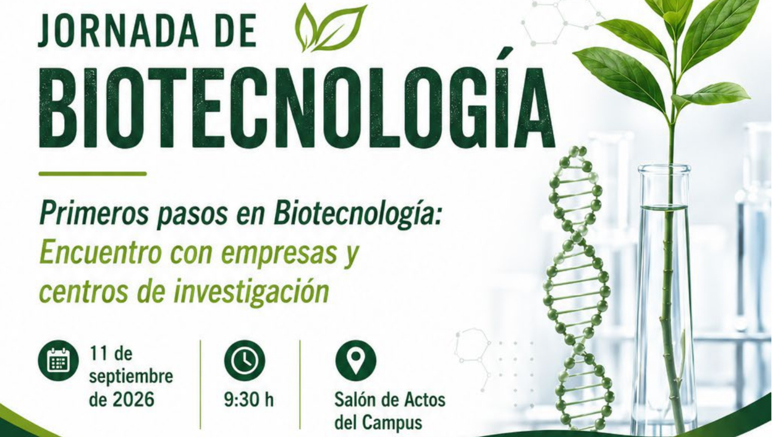 Creatividad para el slide de la Jornada de Biotecnología.