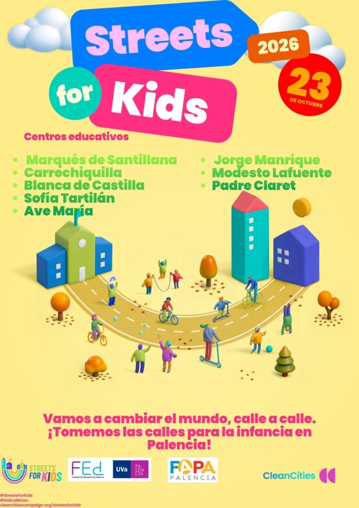 Cartel de Street for Kids de la Facultad de Educación del Campus de Palencia.