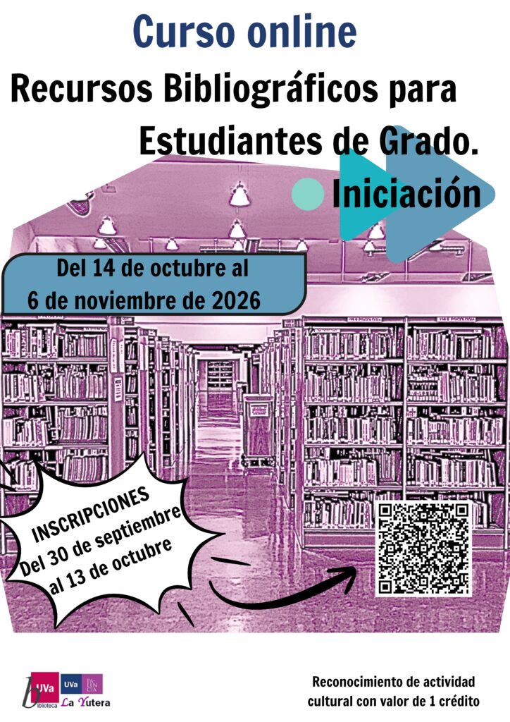 Cartel del curso online de la Biblioteca.